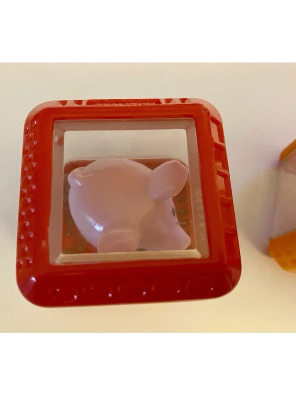 VTG 2 Fisher Price Peek-a-Blocks Replacements Pink Pig and Ducks Farm Sensory